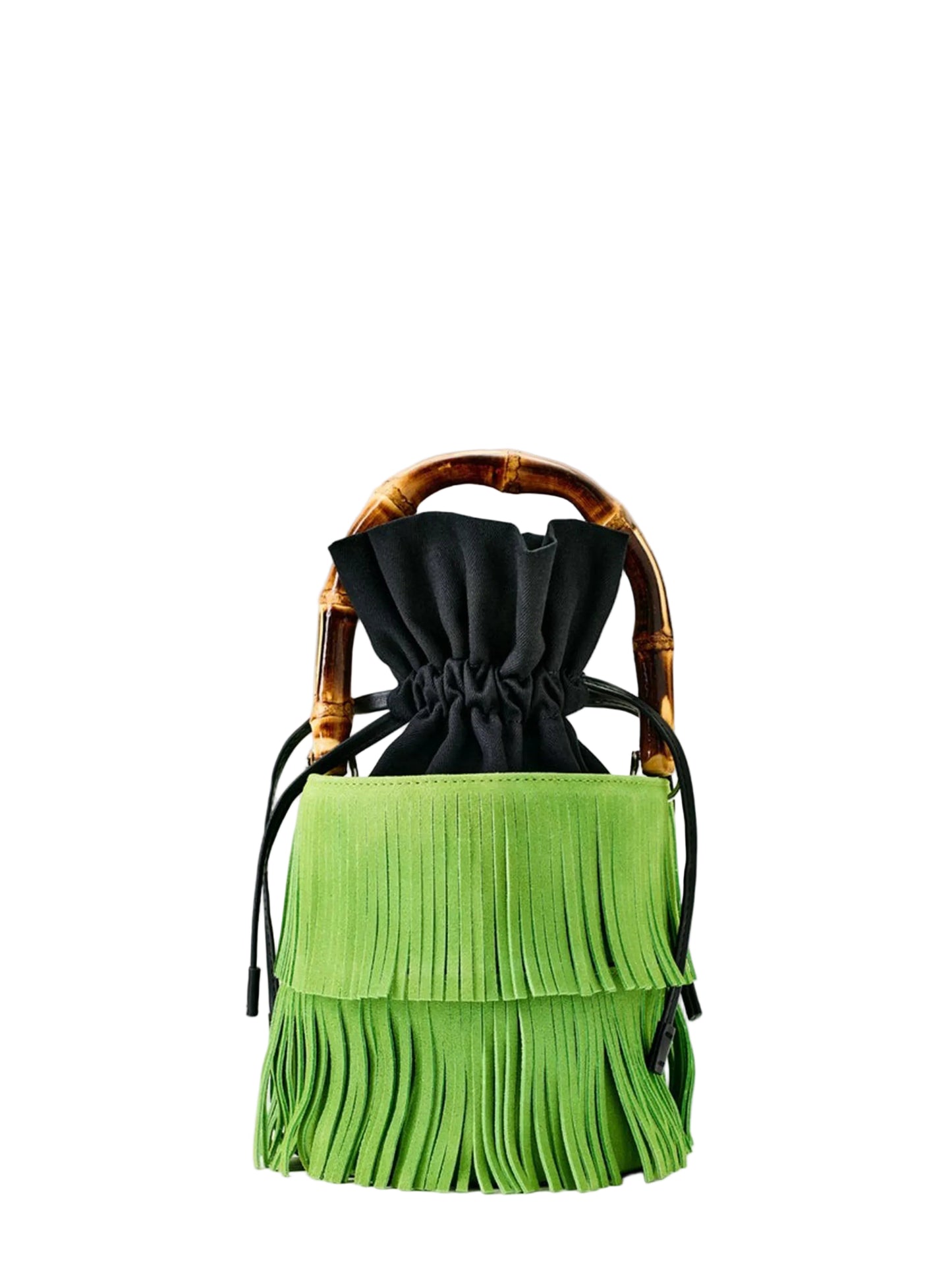 Simon Miller Tiki Fringe Bag in Moss Green