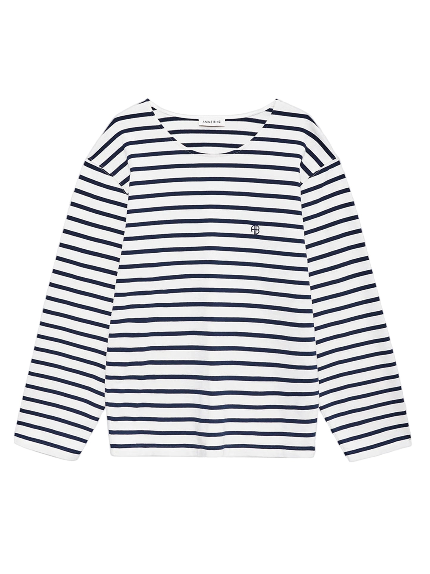 Anine Bing Newton Tee Anine Bing in Navy Stripe