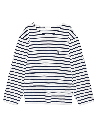 Anine Bing Newton Tee Anine Bing in Navy Stripe