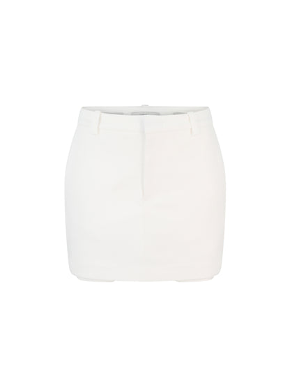 Vince Tailored Italian Cotton Skort in Optic White
