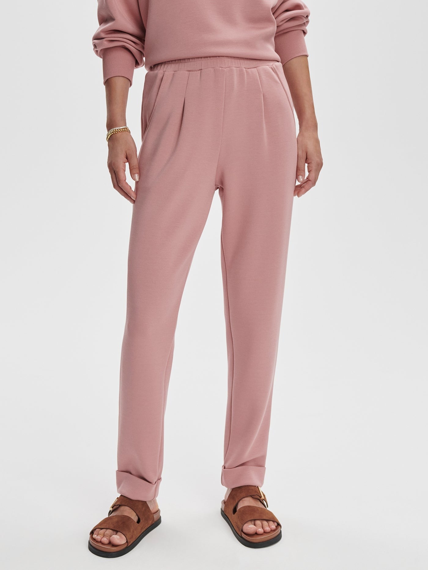 Varley Rolled Cuff Pant 25" in Ash Rose