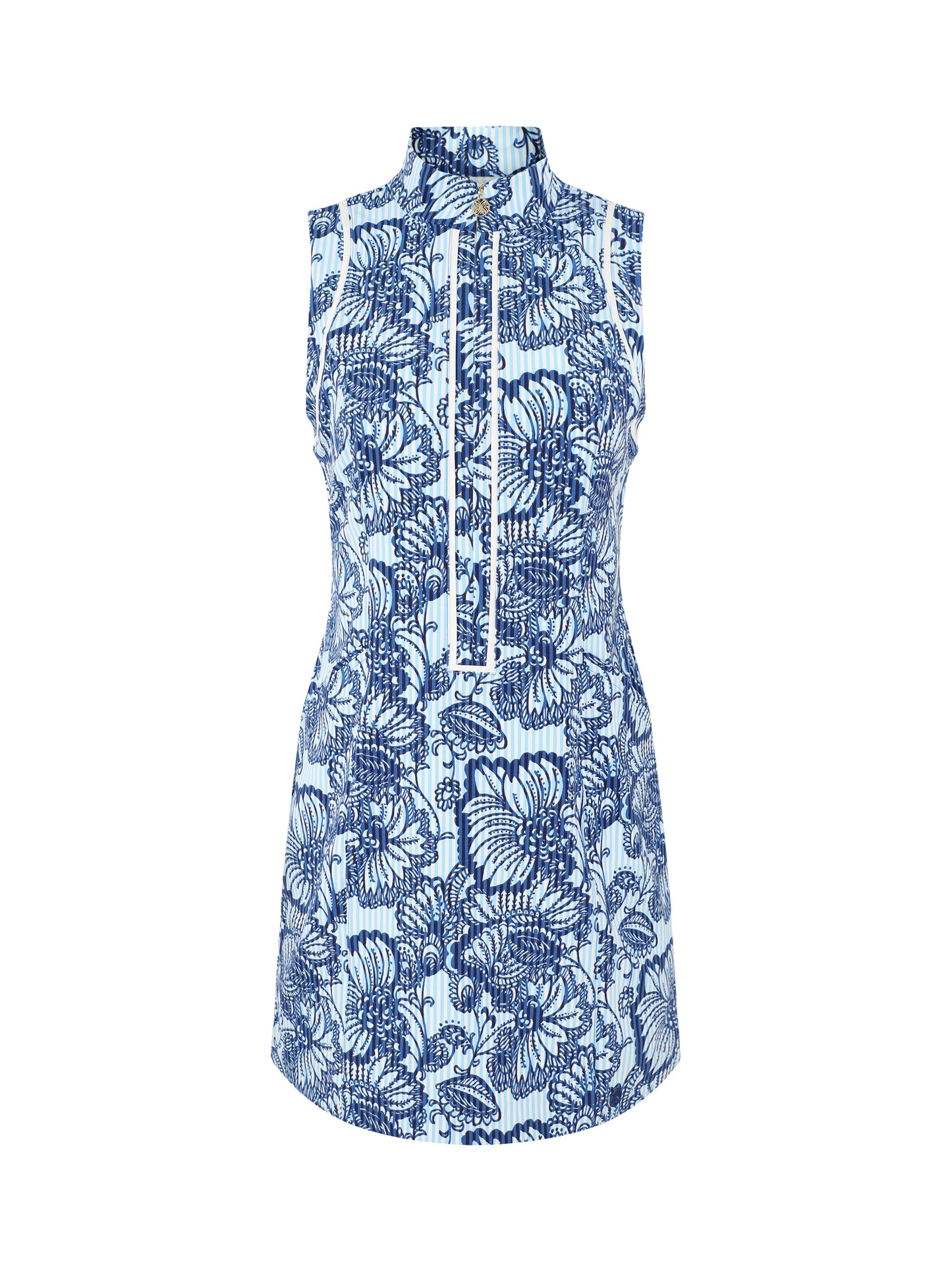 Lilly Pulitzer Kathy Dress UPF 50+ in Starlight Navy Proud as a Peacock Stripe