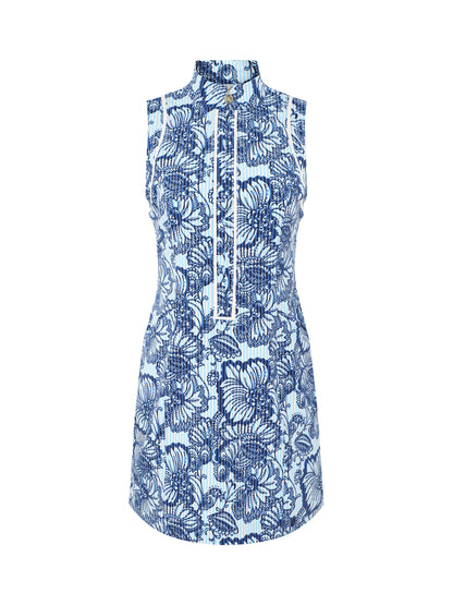 Lilly Pulitzer Kathy Dress UPF 50+ in Starlight Navy Proud as a Peacock Stripe