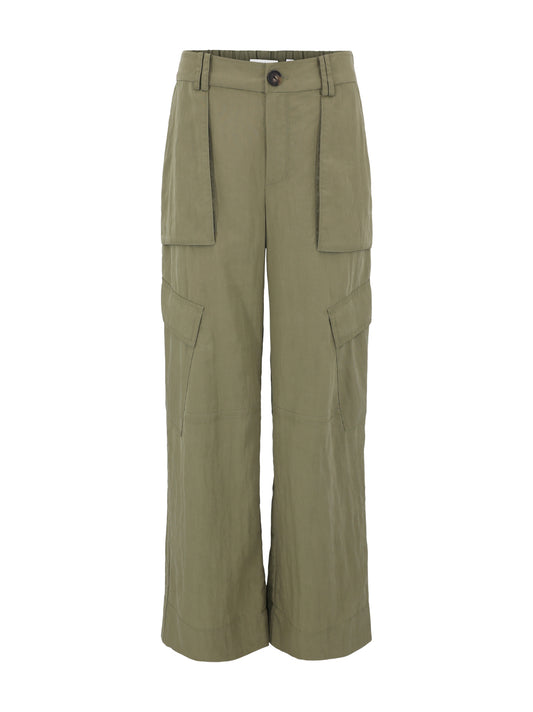 Vince Mid Rise Fluid Cargo Trouser in Earthly
