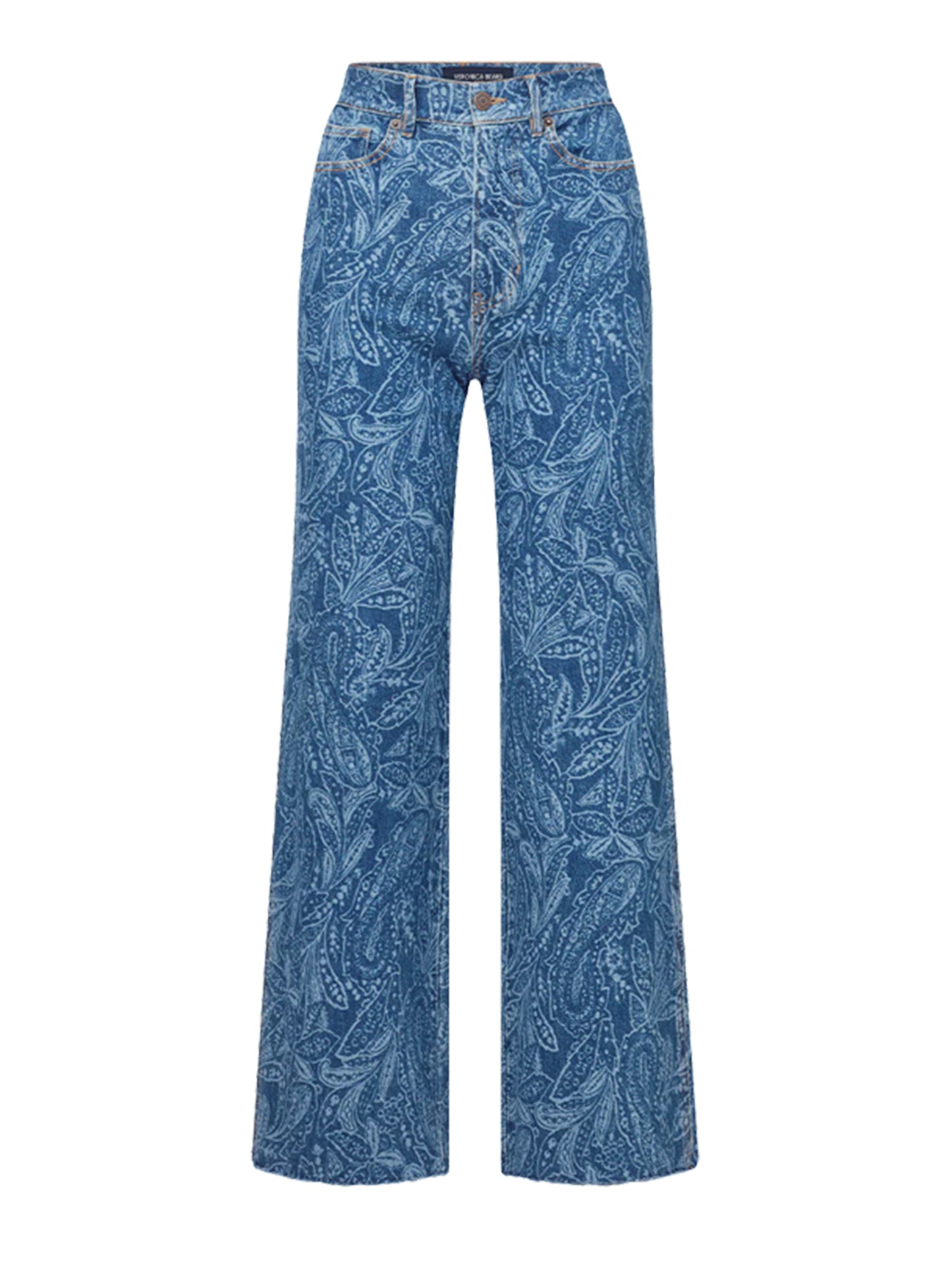 Veronica Beard Taylor High Rise Wide Leg in Atlantic Paisley