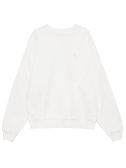 Anine Bing Miles Sweatshirt Framed Monogram Sweatshirt in Off White