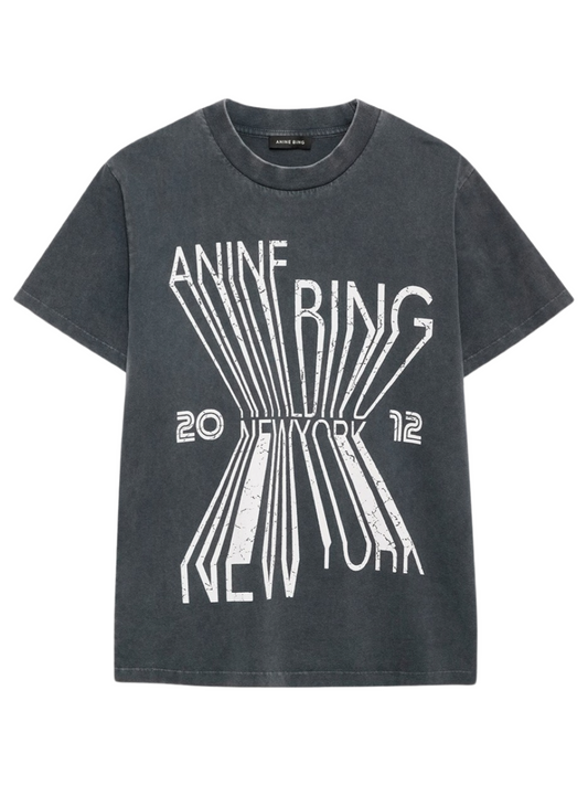 Anine Bing Colby Tee Bing New York in Washed Black