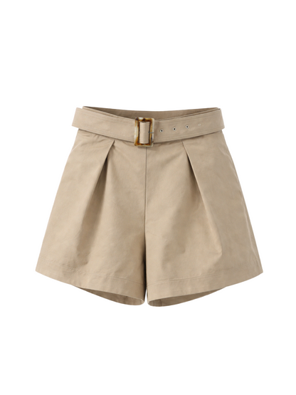 Sans Faff A-Line Shorts in Camel