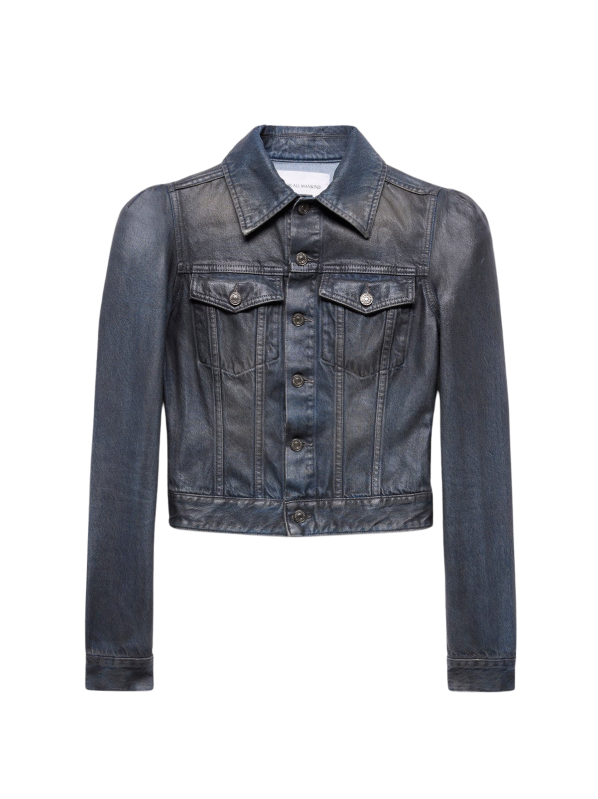 7 For All Mankind Puff Sleeve Trucker in Nolita