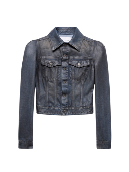 7 For All Mankind Puff Sleeve Trucker in Nolita