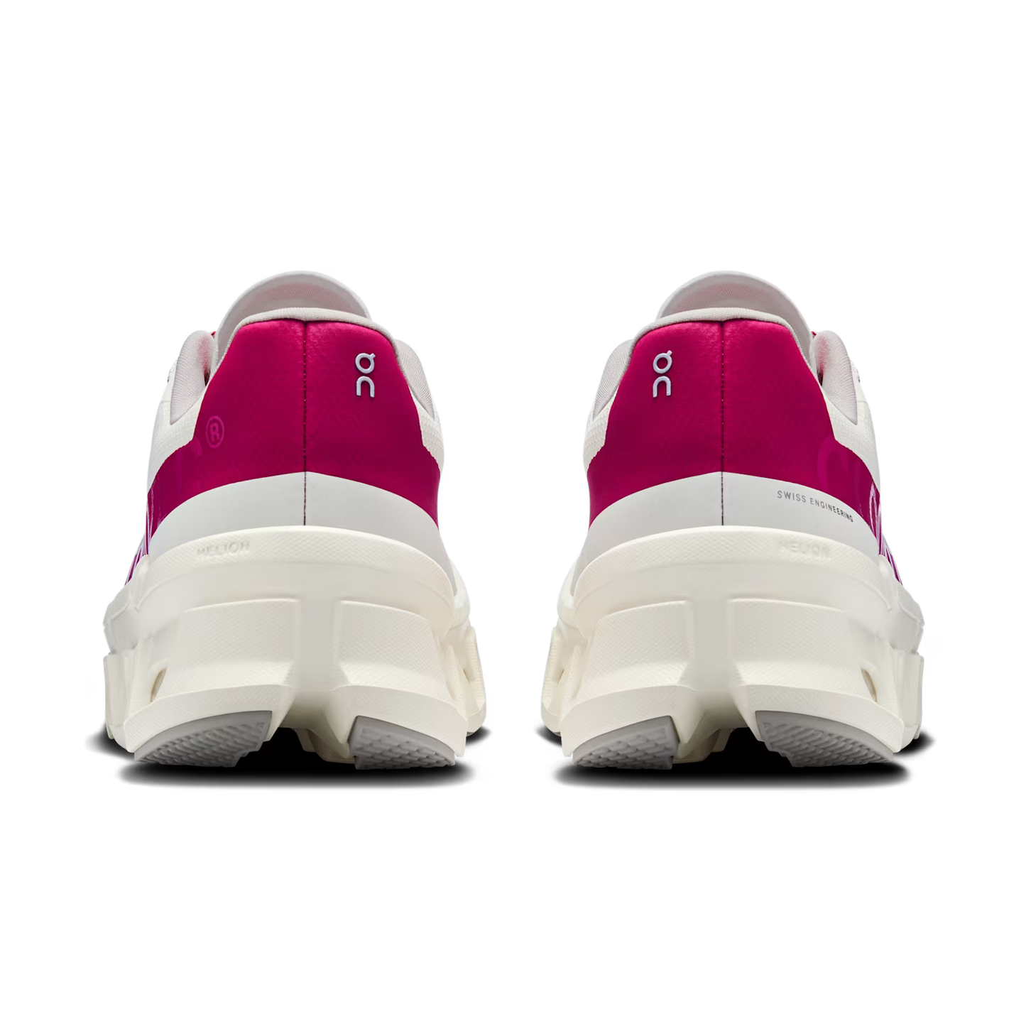 On Running Women's Cloudmonster in Ivory/Grenadine