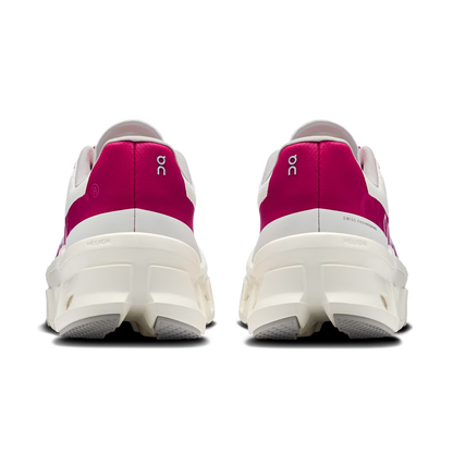 On Running Women's Cloudmonster in Ivory/Grenadine