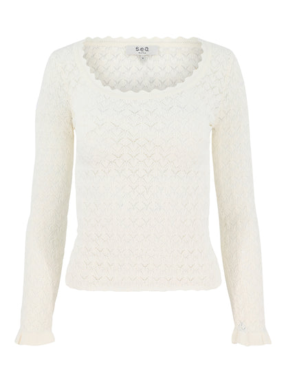 Sea Rue Long Sleeve Top in Cream