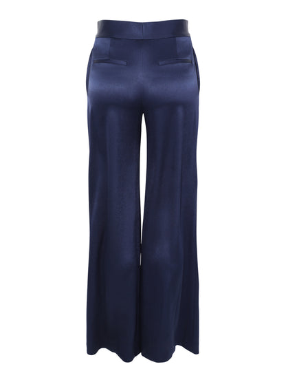 Alice + Olivia Shane Slouchy Wide Leg Pant in Midnight Blue