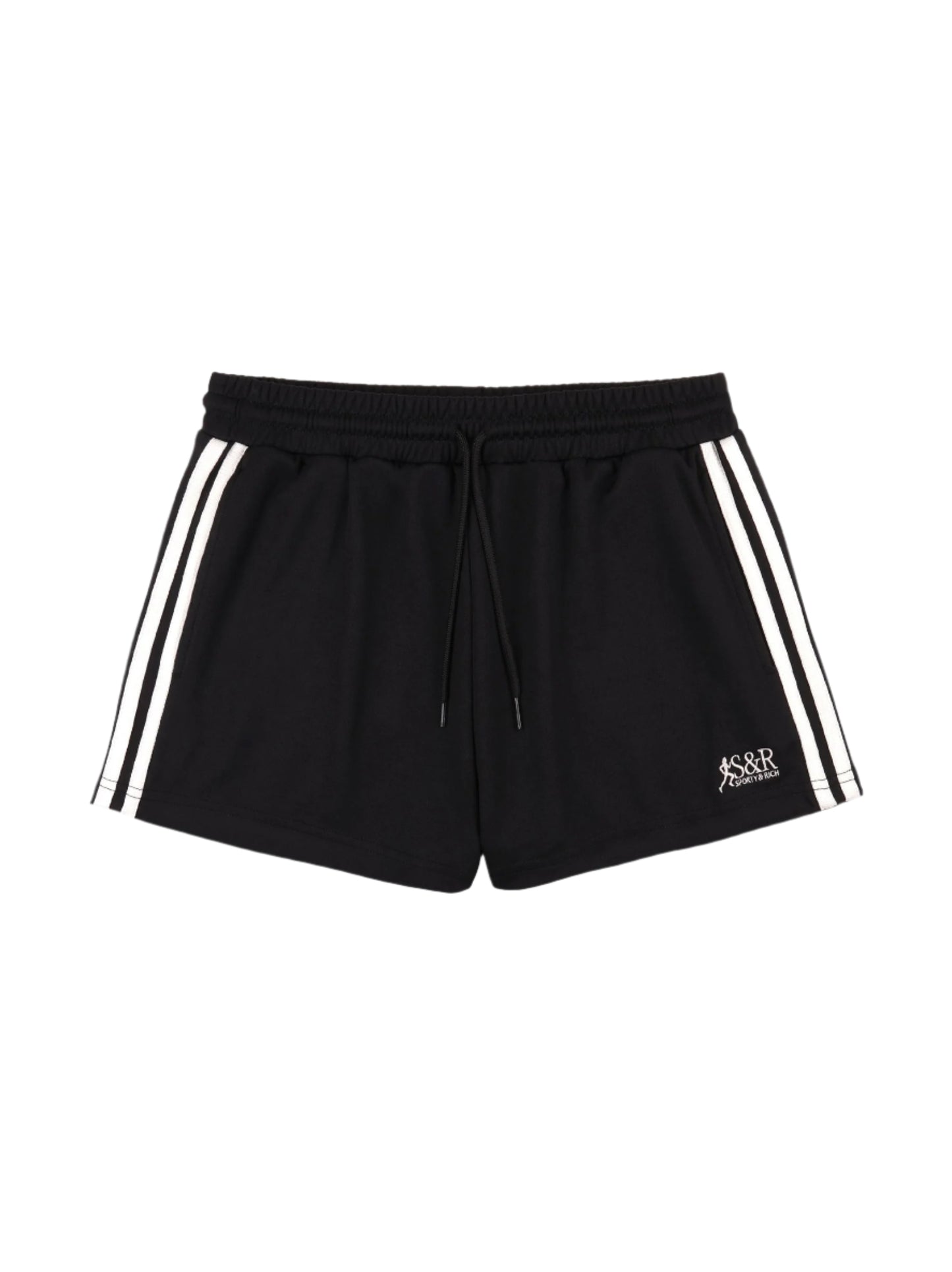Sporty & Rich Runner Roller Shorts in Black