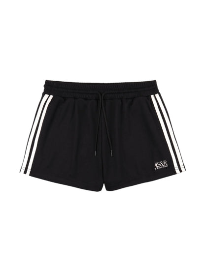 Sporty & Rich Runner Roller Shorts in Black