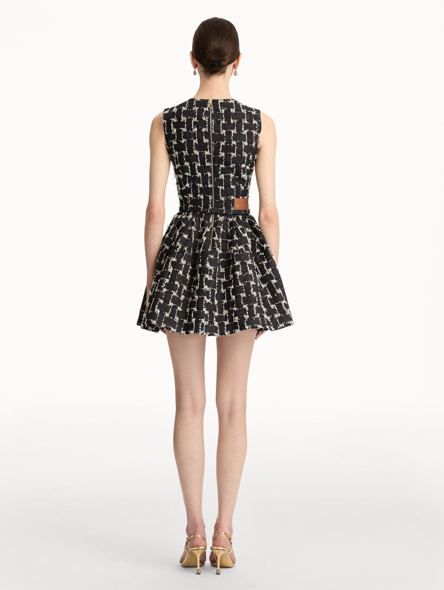 Oscar de la Renta Woven Denim Jacquard Dress in Indigo