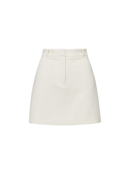 Veronica Beard Sadie A-Line Skirt in Off-White