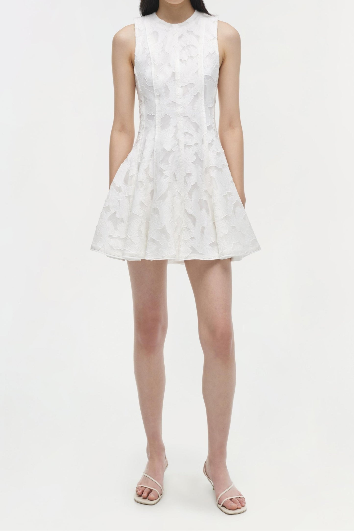 Simkhai Sylvia Jacquard Mini Dress in White
