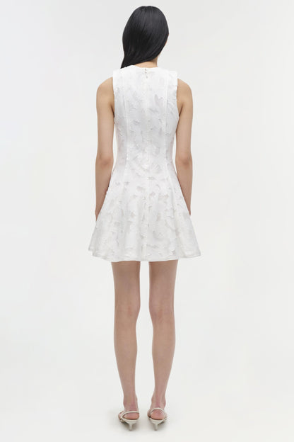 Simkhai Sylvia Jacquard Mini Dress in White