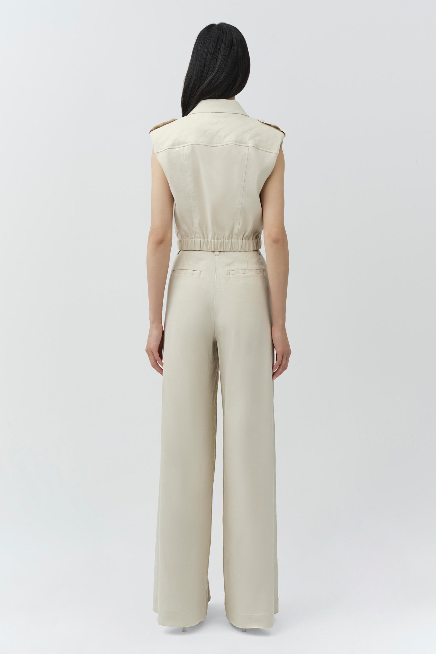 Simkhai Ramsey Linen Wide Leg Pant in Sand
