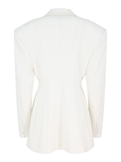Sans Faff Sicily Snatched Blazer in White
