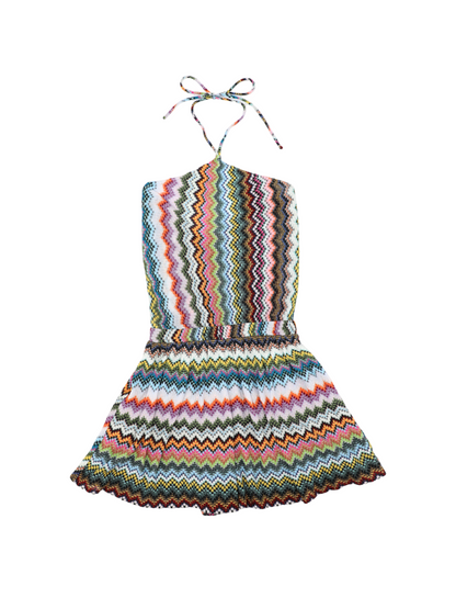 Missoni Short Jumpsuit in Multicolor With Dark Base