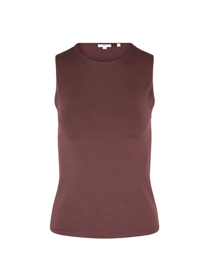 Vince Short Sleeve Shell Top in Cherry Night