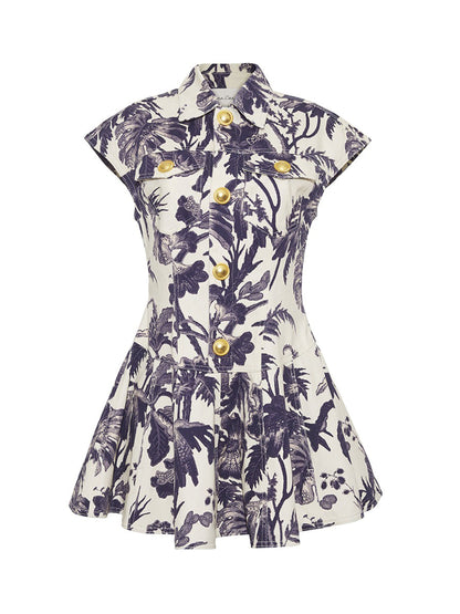 Cara Cara Ryce Dress in Fauna Floral Navy