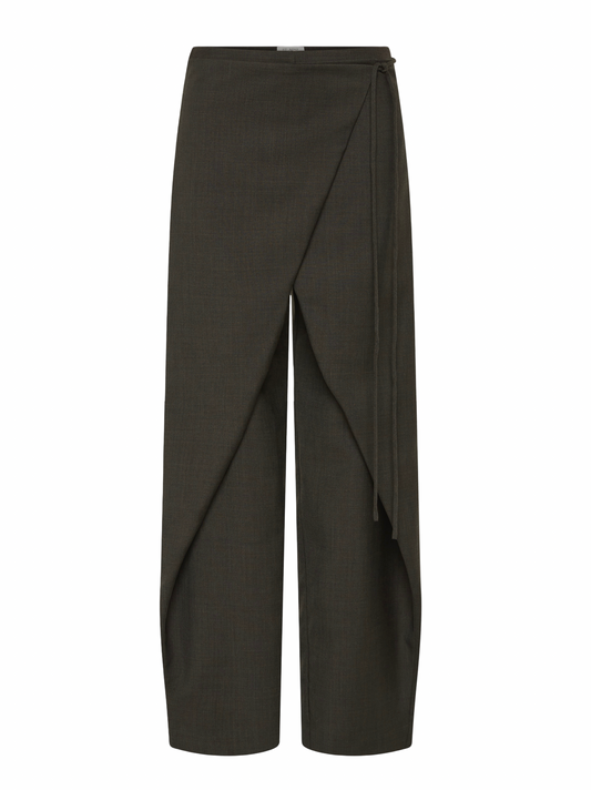 St. Agni Wrap Rouleau Pants in Umber