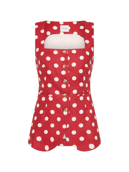 Posse Lucille Gilet in Polka Dot