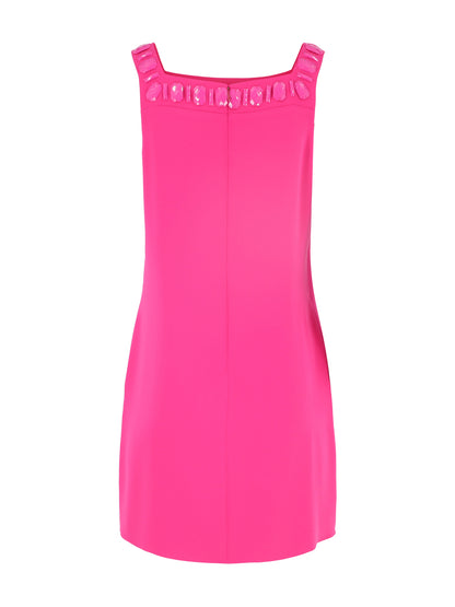 Trina Turk Yokuna Jewel Neck Mini Dress in Trina Pink
