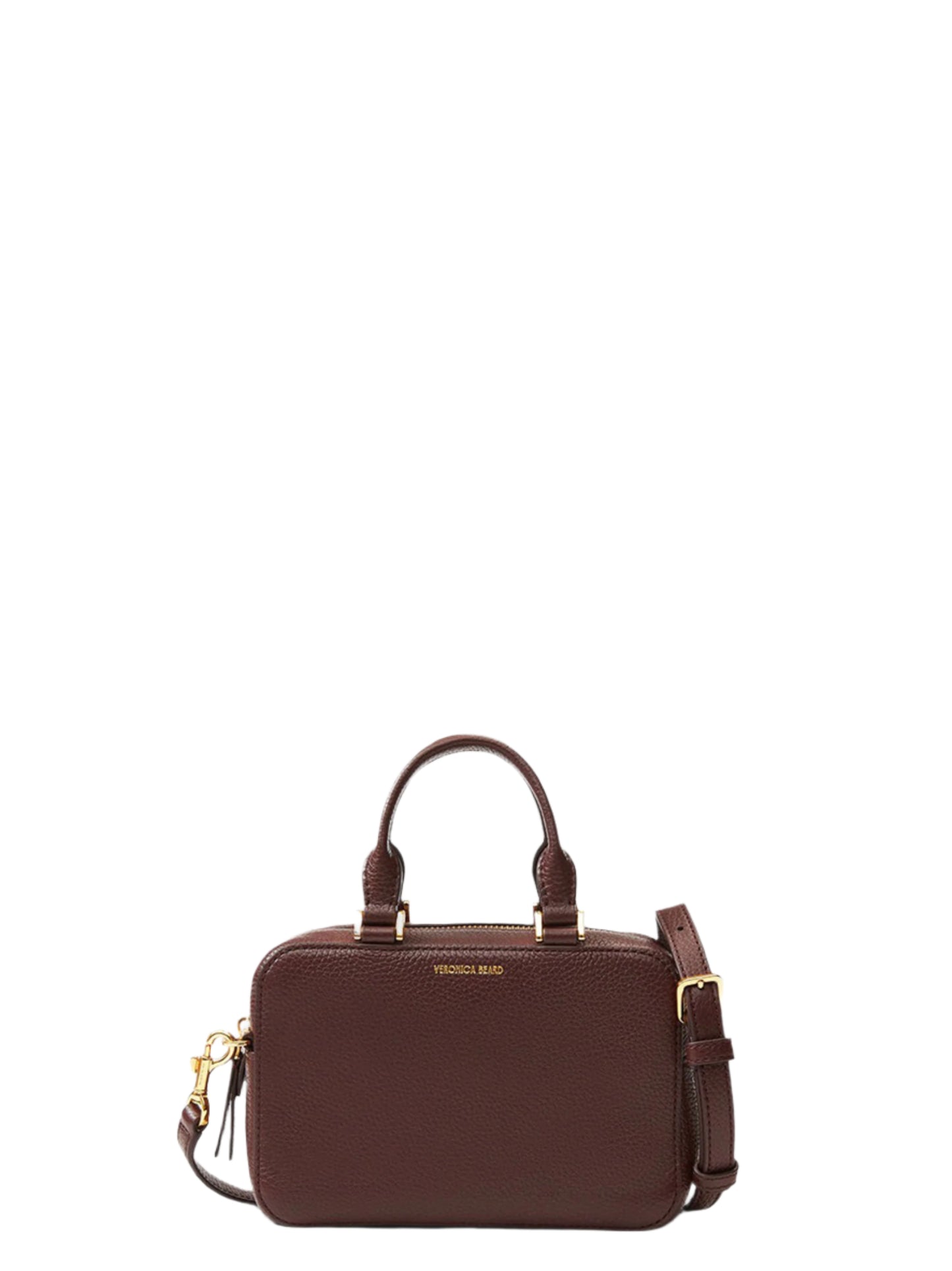 Veronica Beard Boxy Top-Handle Bag in Dark Raisin