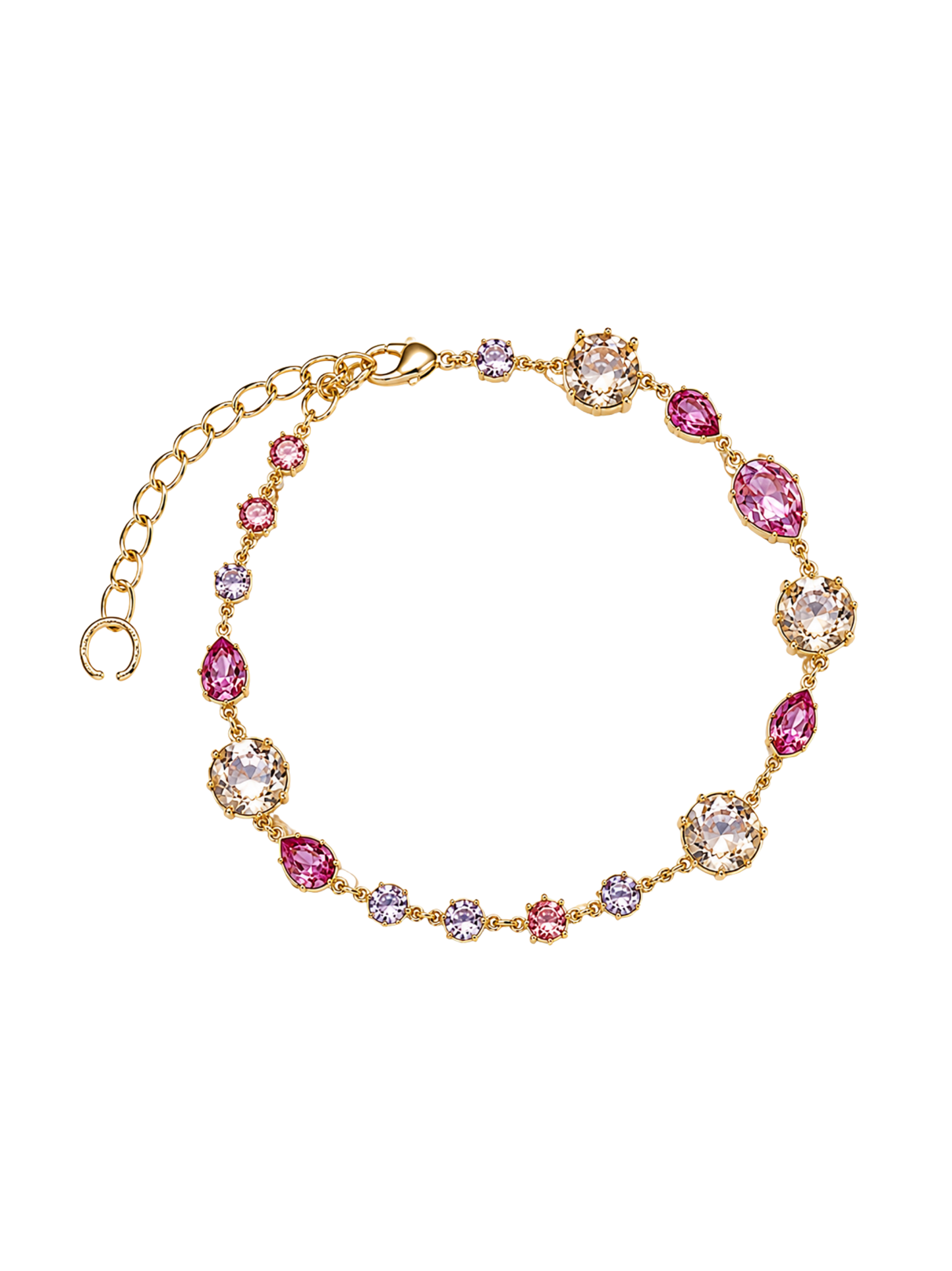 Crystal Prong Scramble Necklace