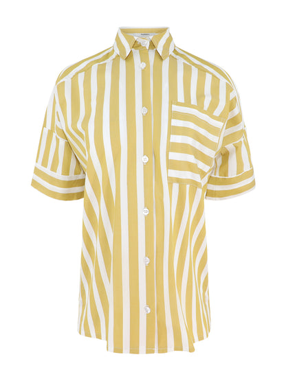 Pharaoh Payton Shirt in Cotton Stripe in Sun