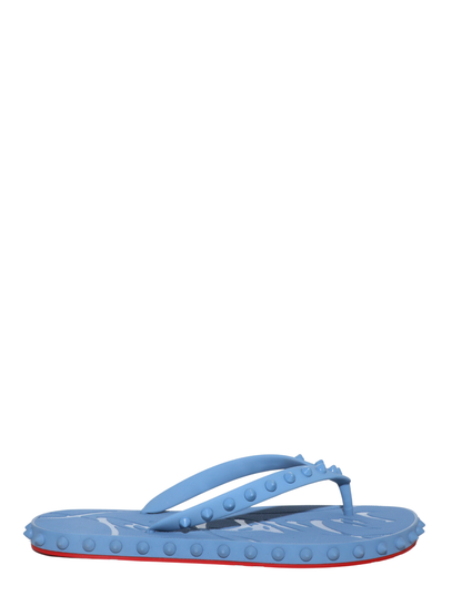 Christian Louboutin Super Loubi Flip Donna Flat in Ceruleo | In-Store Only