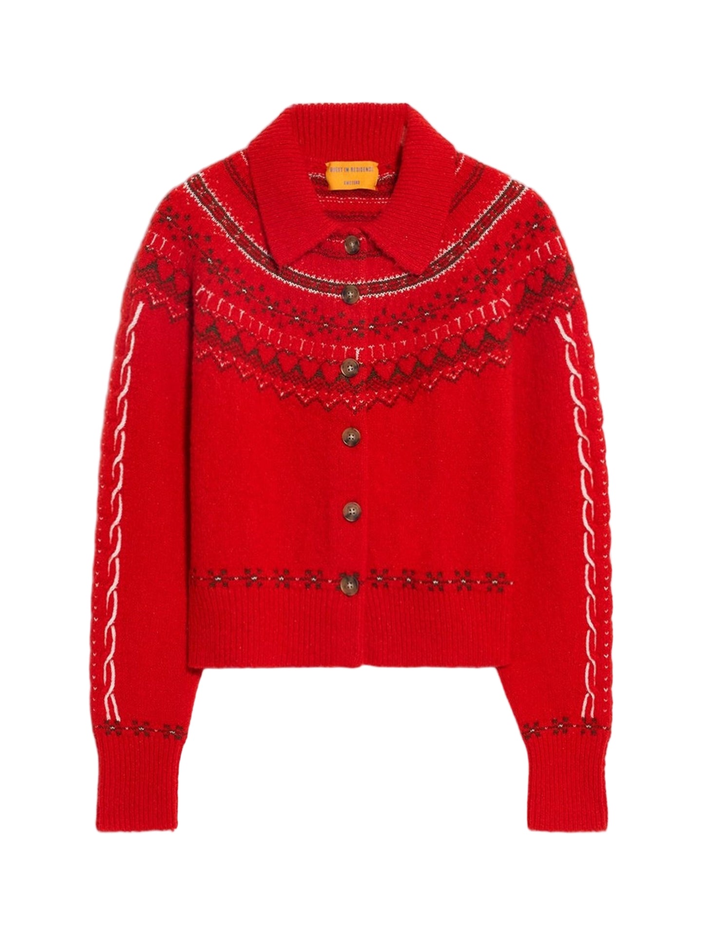 Guest in Residence Cloud Chalet Cardigan in Chili Combo