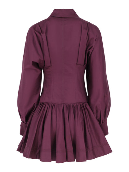 Aje Alexa Long Sleeve Mini Dress in Mulberry