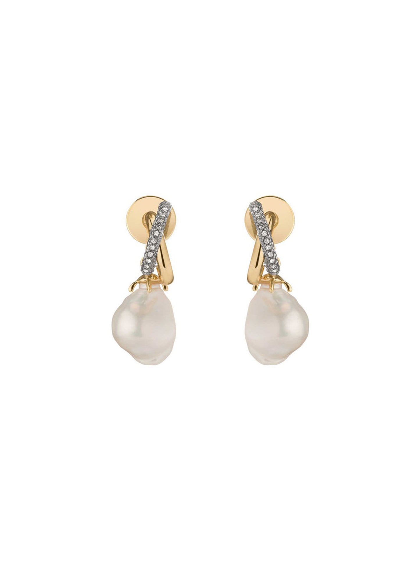 Demarson Melu Earrings in Gold/Gunmetal/Crystal