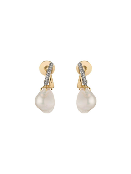 Demarson Melu Earrings in Gold/Gunmetal/Crystal