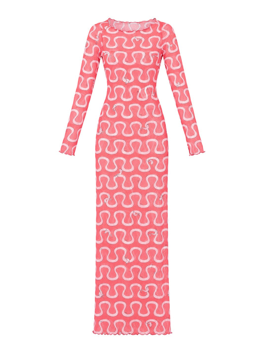 Pucci Long Sleeve Dress in Pink