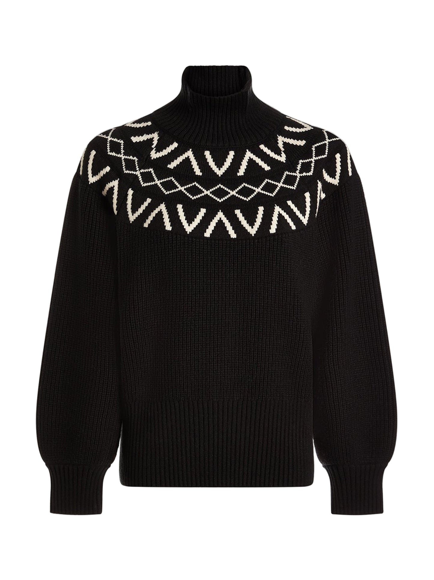 Varley Marcie Fairisle Yoke Knit in Black