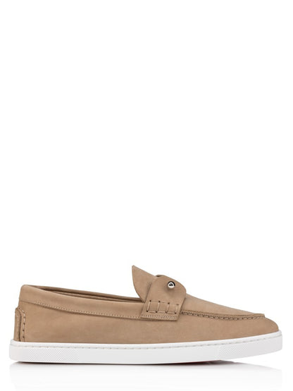 Christian Louboutin Chambeliboat Boat Shoes Reversed Nubuck Leather in Lionne | In-Store Only