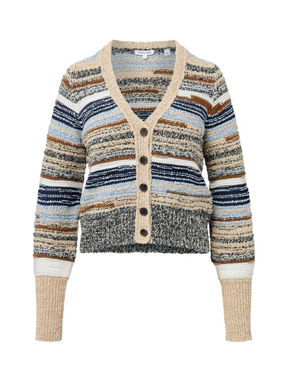 Veronica Beard Cecily Wool-Blend Cardigan in Whisky Multi