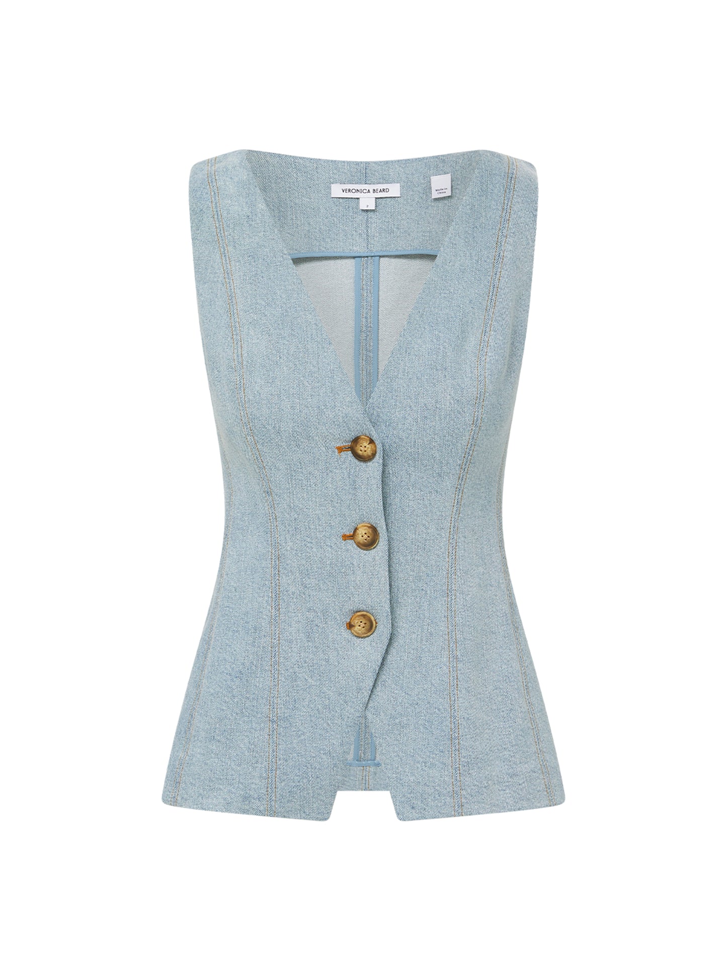 Veronica Beard Avalina Vest in Blue Mirage