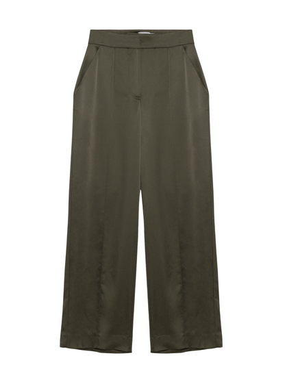 Simkhai Kyra Wide Leg Satin Pant in Sea Turtle