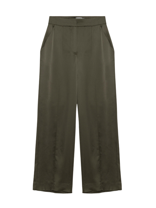 Simkhai Kyra Wide Leg Satin Pant in Sea Turtle