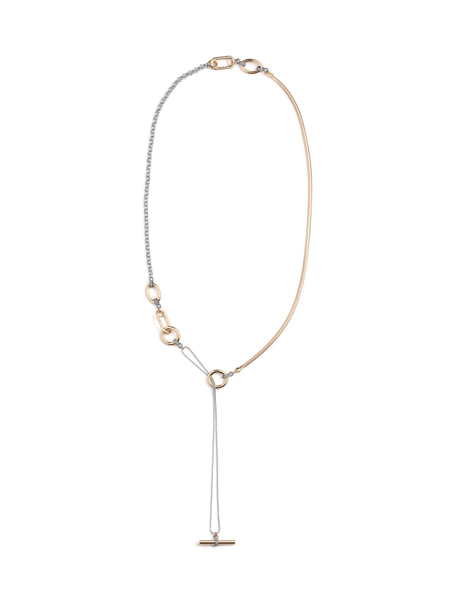 Demarson Benson Convertible Necklace in Gold/Gunmetal/Crystal