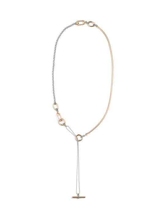 Demarson Benson Convertible Necklace in Gold/Gunmetal/Crystal