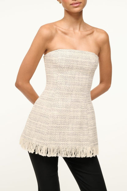 Staud Silvia Top in Ivory Multi